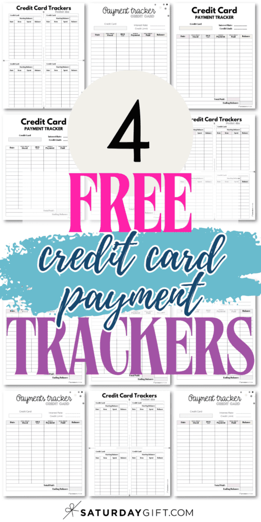 4 Free Credit Card Payment Trackers | SaturdayGift