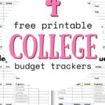 4 Free Printable College Budget Trackers | SaturdayGift