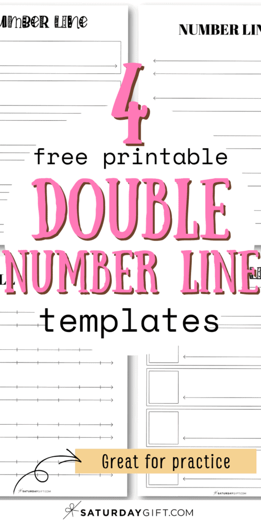 4 Free Printable Double Number Line Templates - Great for Practice | SaturdayGift