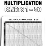 4 Free Printable Multiplication Charts 1 to 50 - Great for Practice | SaturdayGift