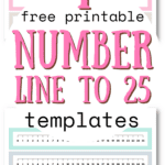4 Free Printable Number Line to 25 Templates - Great for Practice| SaturdayGift