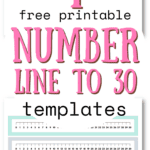 4 Free Printable Number Line to 30 Templates - Great for Practice | SaturdayGift| Sa
