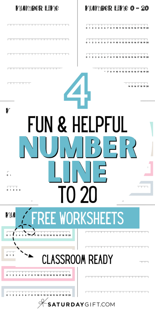4 Fun & Helpful Number Line to 20 Free Worksheets - Classroom Ready | SaturdayGift