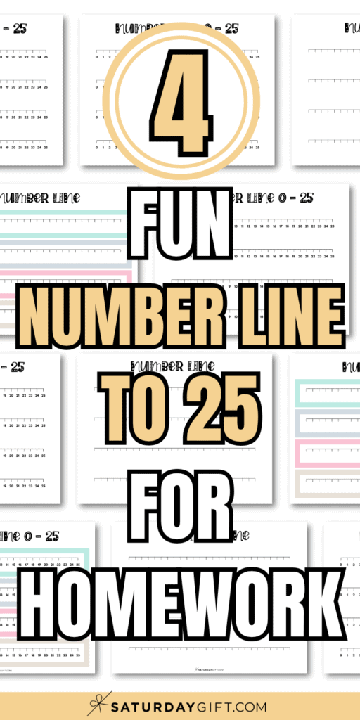 4 Fun Number Line to 25 for Homework | SatudayGift