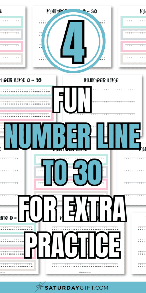 4 Fun Number Line to 30 for Extra Practice | SaturdayGift