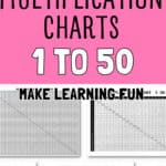 4 Multiplication Charts 1 to 50 - Make Learning Fun | SaturdayGift