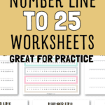4 Number Line to 25 Worksheets - Great for Practice | SaturdayGift