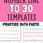 4 Number Line to 30 Templates - Practice Math Facts | SaturdayGift
