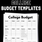 4 Printable College Budget Templates | SaturdayGift