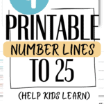 4 Printable Number Lines to 25 - Help Kids Learn | SaturdayGift