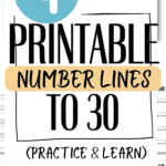 4 Printable Number Lines to 30 - Practice & Learn | SaturdayGift
