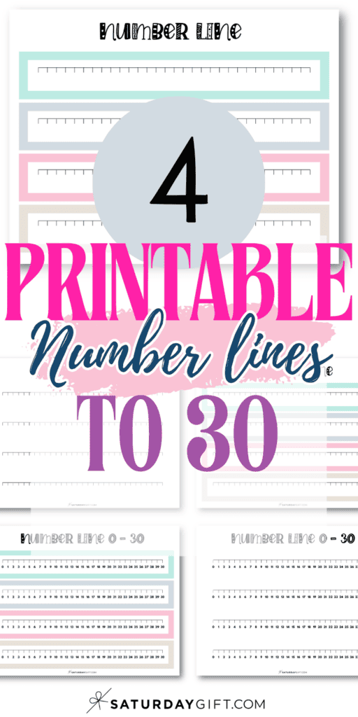 4 Printable Number Lines to 30 | SaturdayGift