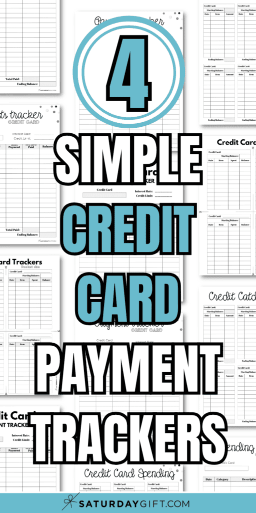 4 Simple Credit Card Payment Trackers | SaturdayGift