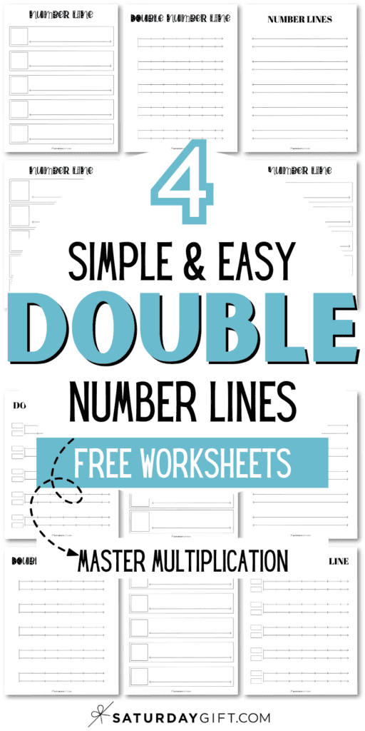 4 Simple & Easy Double Number Lines Free Worksheets - Master Multiplication | SaturdayGift