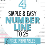 4 Simple & Easy Number Line to 25 Free Printables - Make Learning Fun | SaturdaGift