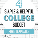4 Simple & Helpful College Budget Free Printables | SaturdayGift