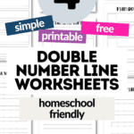 4 Simple Printable & Free Double Number Line Worksheets - Homeschool Friendly | SaturdayGift