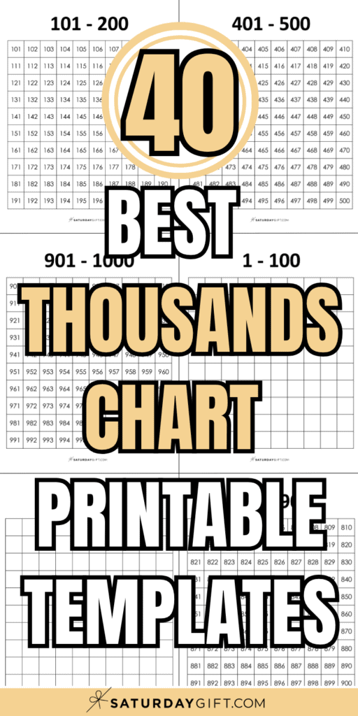 40 Best Thousands Chart Printable Templates | SaturdayGift