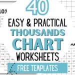 40 Easy & Practical Thousands Chart Worksheets Free Templates - Print & Learn | SaturdayGift