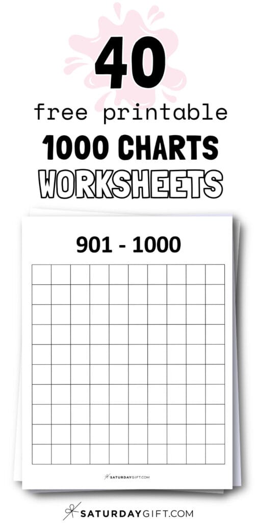 40 Free Printable 1000 Charts Worksheets | SaturdayGift
