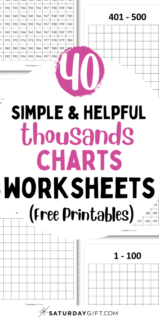 40 Simple & Helpful Thousands Charts Worksheets - Free Printables | SaturdayGift