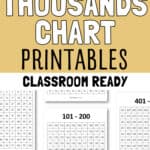 40 Thousands Chart Printables - Classroom Ready | SaturdayGift