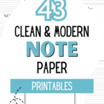 43 Clean and Modern Note Paper Printables | SaturdayGift