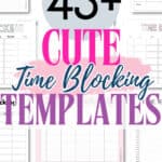 43+ Cute Time Blocking Templates | SaturdayGift