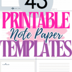 43 Printable Note Paper Templates | SaturdayGift