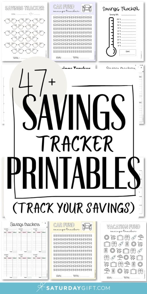 47+ Savings Tracker Printables | SaturdayGift