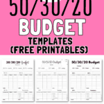 5 50_30_20 Budget Template Free Printables | SaturdayGift