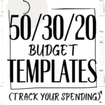 5 50_30_20 Budget Template PDFs | SaturdayGift