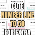 5 Cute Number Line to 50 for Extra Practice | SaturdayGift