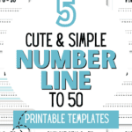 5 Cute & Simple Number Line to 50 Printable Templates - Make Learning Fun | SaturdayGift
