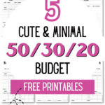 5 Cute and Minimal 50_30_20 Budget Templates | SaturdayGift