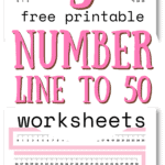 5 Free Printable Number Line to 50 Worksheets - Make Learning Fun | SaturdayGift