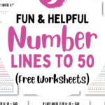 5 Fun & Helpful Number Lines to 50 - Free Worksheets | SaturdayGift