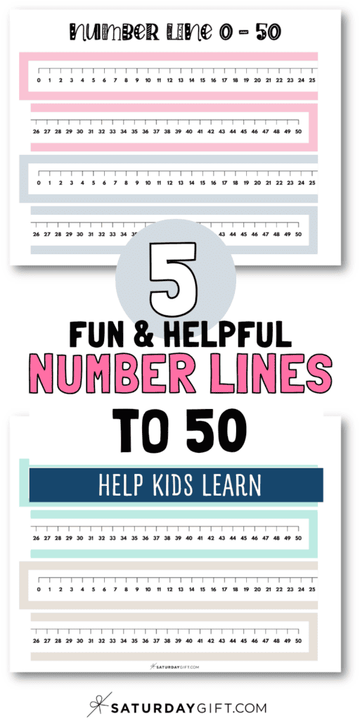 5 Fun & Helpful Number Lines to 50|SaturdayGift