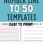 5 Number Line to 50 Templates - Easy to Print | SaturdayGift