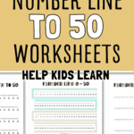 5 Number Line to 50 Worksheets - Help Kids Learn | SaturdayGift