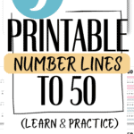 5 Printable Number Lines to 50 - Learn & Practice | SaturdayGift