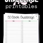 50 Book Challenge Printable Template | SaturdayGift