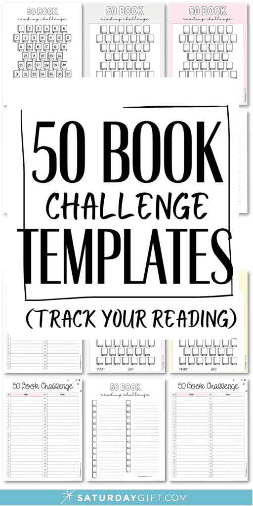 50 Book Challenge Templates | SaturdayGift