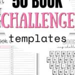 50 Book Challenge Templates - Save Your Reading List | SaturdayGift
