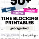 50+ Free and Minimal Time Blocking Printables | SaturdayGift