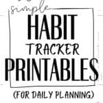 53 Simple Habit Tracker Printables | SaturdayGift