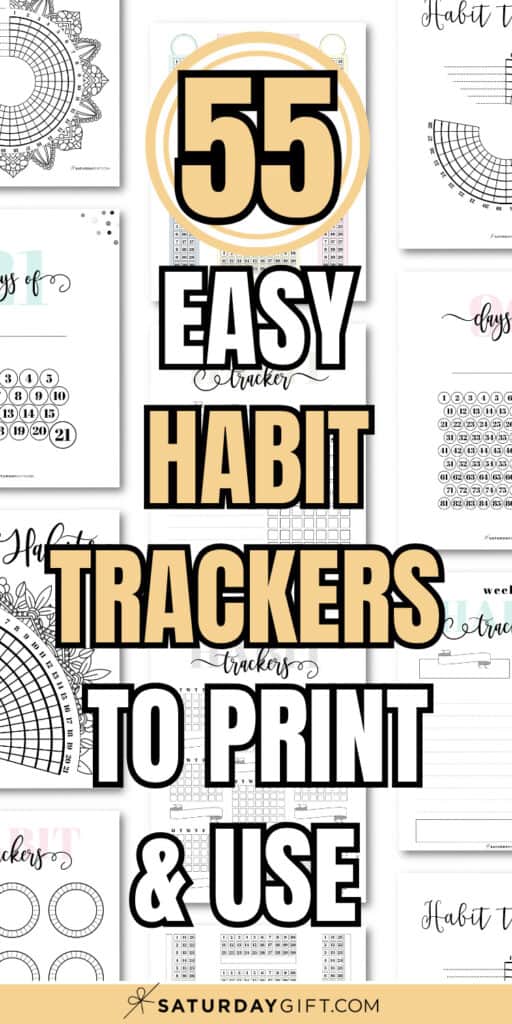 55 Easy Habit Trackers to Print and Use | SaturdayGift