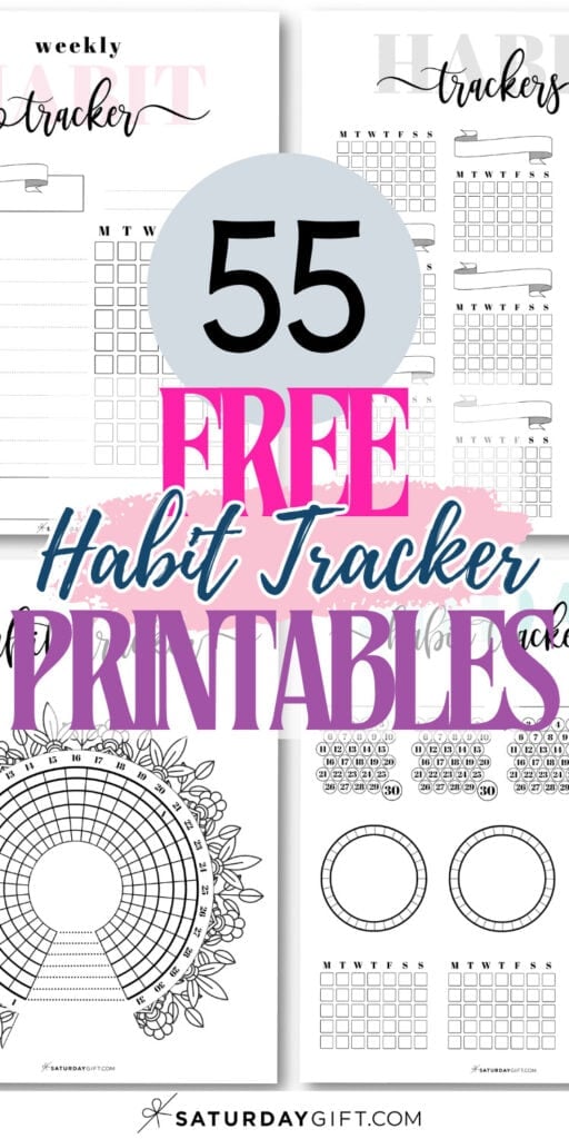 55 Free Habit Tracker Printables | SaturdayGift
