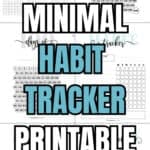 55 Minimal Habit Printable Templates | SaturdayGift