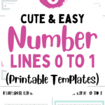 6 Cute & Easy Number Lines 0 to 1 - Printable Templates | SaturdayGift